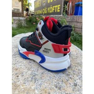 Cool 1196 London Boğazlı Spor Ayakkabı - Siyah Beyaz - 33 - BTMK01196-Siyah Beyaz-33