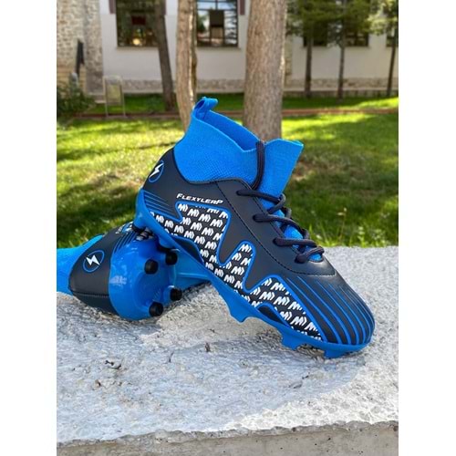 Cool Erkek Çoçuk Çoraplı Krampon 1999 - siyah mavi - 34 - BTMK01199-siyah mavi -34