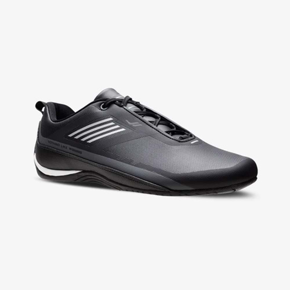 Lescon Erkek İnce Tabanlı Sneaker Spor Ayakkabı 1244 - Siyah Beyaz - 41 - BTMK01244-Siyah Beyaz-41