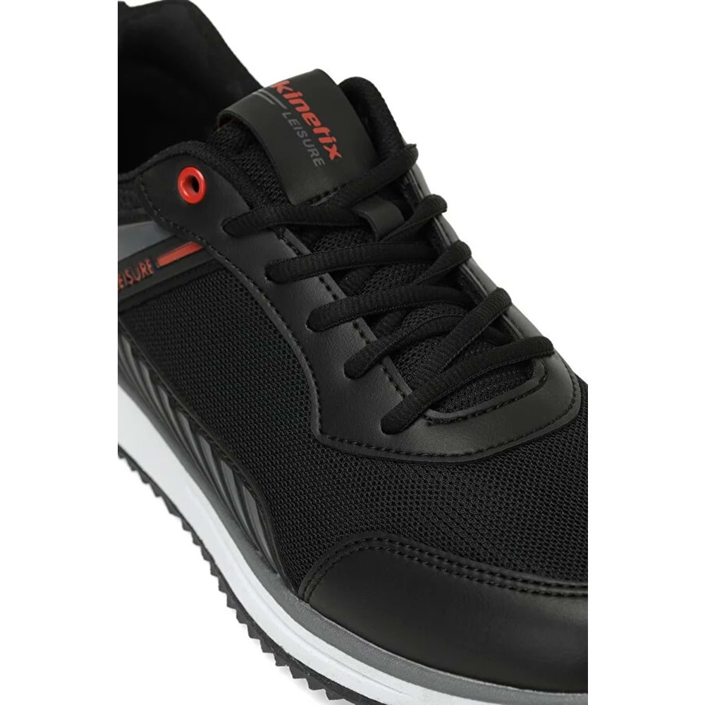 Erkek İnce Taban Sneaker Spor Ayakkabı 1272 - Siyah Beyaz - 40 - BTMK01272-Siyah Beyaz-40
