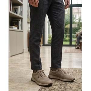 Hakiki Deri Günlük Spor Ayakkabısı - Bej - 40 - BTMK01328-Bej-40