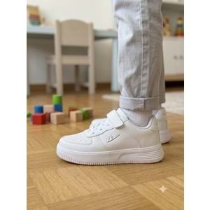 Pabuçhan Unisex Çocuk Cırt Cırtlı Günlük Spor Ayakkabı - Beyaz - 30 - BTMK01330-Beyaz-30